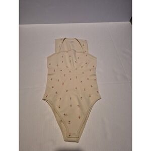 OQQ Women Yellow Bodysuit S